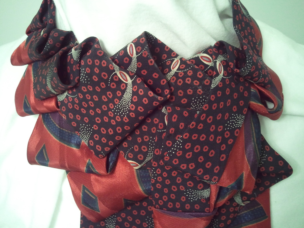 Up-Cycled Necktie Ruffle Scarves - KCM Beautiful Things